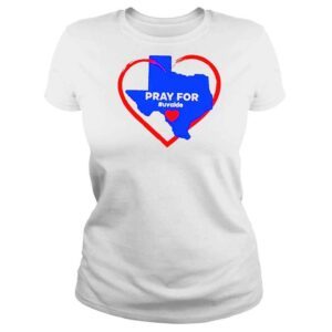 ClassicLadies Pray For Uvalde Texas Map Heart Protect Our Children Rip For Uvalde TShirt