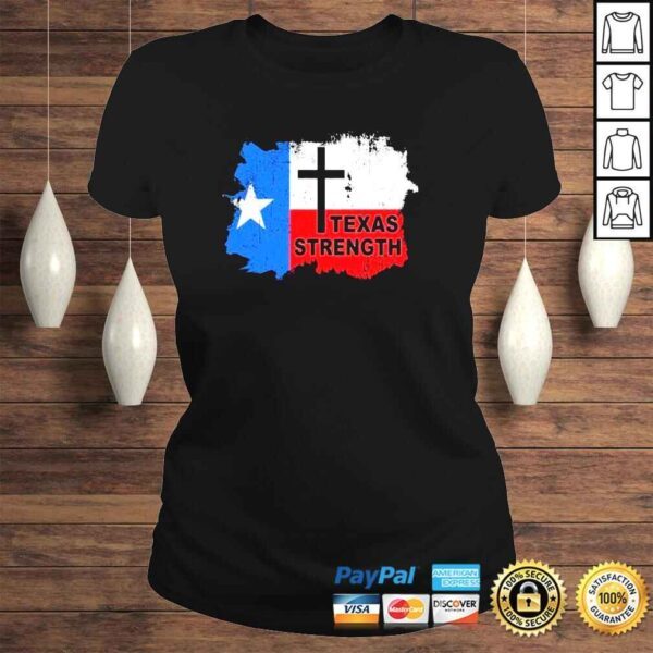 Pray for Uvalde Texas Uvalde Texas Strong American Flag Cross Protest Shirt - Image 3