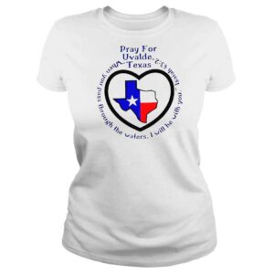 ClassicLadies Prayers For Texas Robb Elementary Uvalde Texan Flag Map TShirt