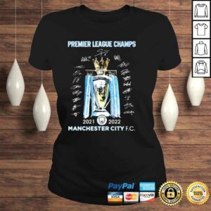 ClassicLadies Premier League Champs 2021 2022 Manchester City Fc signatures tshirt