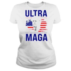 ClassicLadies President Donald Trump Ultra Maga American Flag Shirt