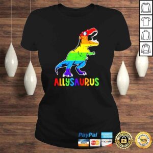 ClassicLadies Pride LGBT Dinosaur Trex allysaurus shirt