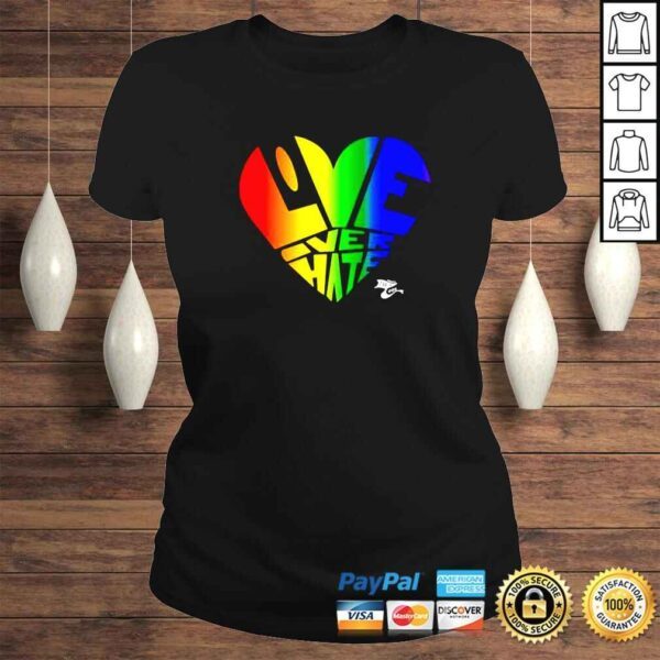 Pride love over hate shirt - Image 3