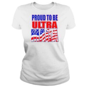 ClassicLadies Proud To Be a Trump Supporter USA Flag TShirt