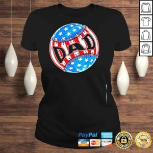 ClassicLadies Proud baseball dad American flag baseball softball shirt