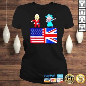 ClassicLadies Queen II Dabbing Elizabeth British Flag And Joe Biden Flossing TShirt