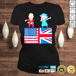 ClassicLadies Queen II Dabbing Elizabeth British Flag Joe Biden Flossing Shirt