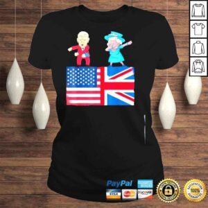 ClassicLadies Queen iI dabbing elizabeth british flag and Joe Biden flossing shirt