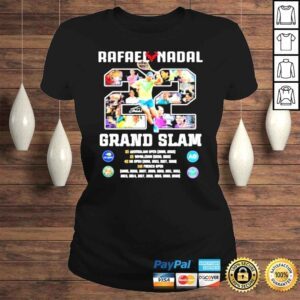 ClassicLadies Rafael Nadal 22 Grand Slam 20052022 Signature Shirt