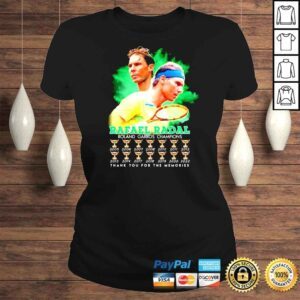 ClassicLadies Rafael Nadal Roland Garros Champions thank you for the memories shirt