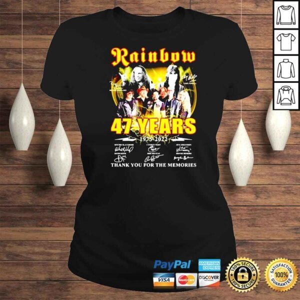 Rainbow 47 years 1975 2022 thank you for the memories shirt - Image 3