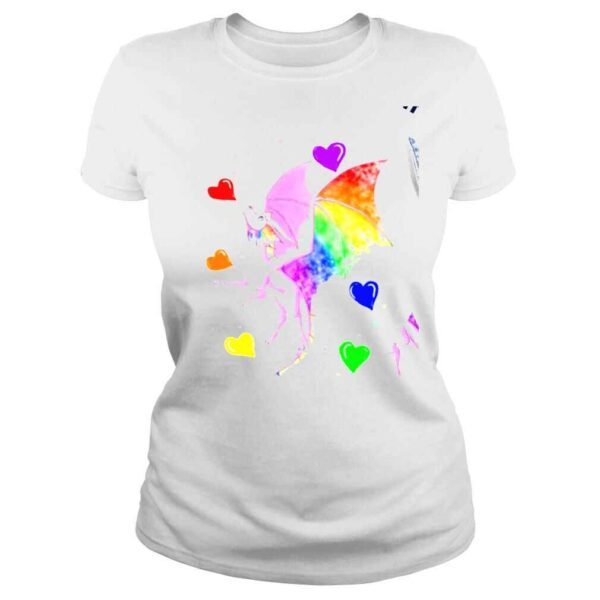 Rainbow Dragon for girls LGBT Pride shirt - Image 3