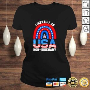 ClassicLadies Rainbow I identify as USA nonBidenary shirt