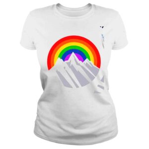 ClassicLadies Rainbow LGBT Pride mountain Columbia logo shirt