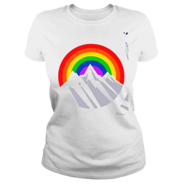 Rainbow LGBT Pride mountain Columbia logo shirt - Image 3