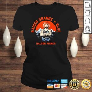 ClassicLadies Raised Orange Blue Dalton Risner For Denver Broncos Fans Shirt