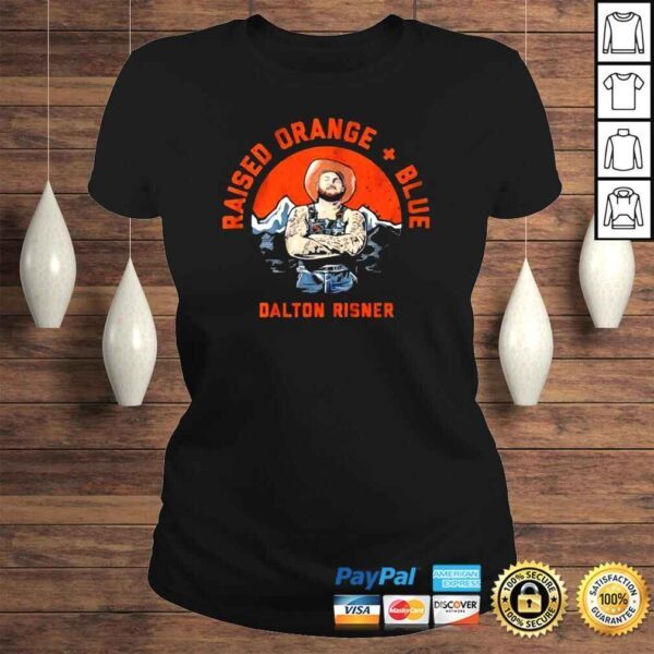 Raised Orange Blue Dalton Risner For Denver Broncos Fans Shirt - Image 3