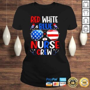 ClassicLadies Red White Blue Nurse Crew Sunglasses 4th Of July Shirt