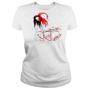 ClassicLadies Red black art meg the white stripes shirt