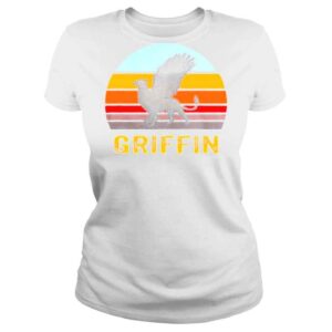 ClassicLadies Retro Vintage Style Sunset Griffin Legendary Creature Shirt