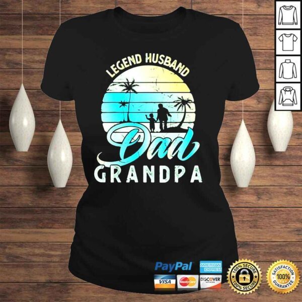 Retro fathers day dad the legend husband dad grandpa shirt - Image 3