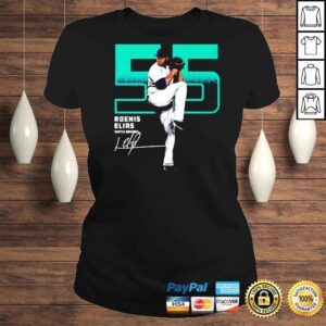 ClassicLadies Roenis Elias Seattle Mariners Outline Signatures TShirt