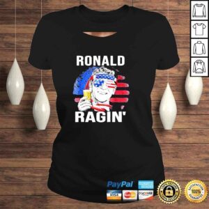 ClassicLadies Ronald Ragin Reagan Funny 4th Of July Drinking Team TShirt