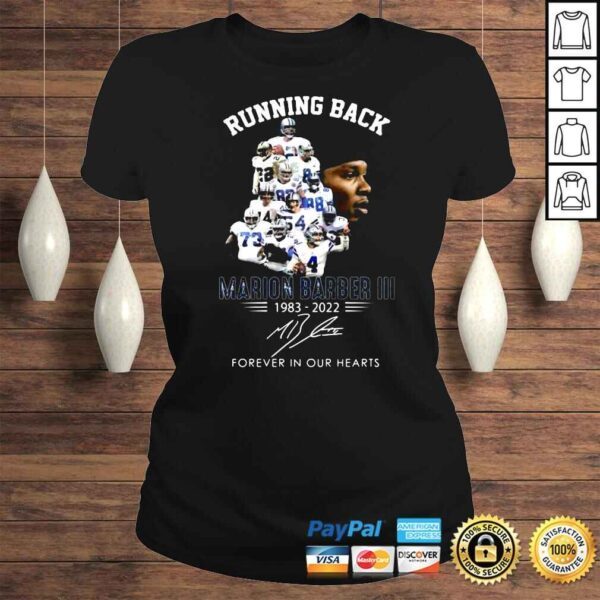 Running back Marion Barber III 1983 2022 signature shirt - Image 3