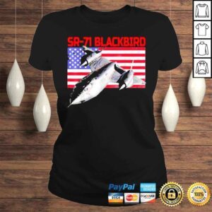 ClassicLadies SR71 Blackbird In Action and Patriotic American Flag Shirt