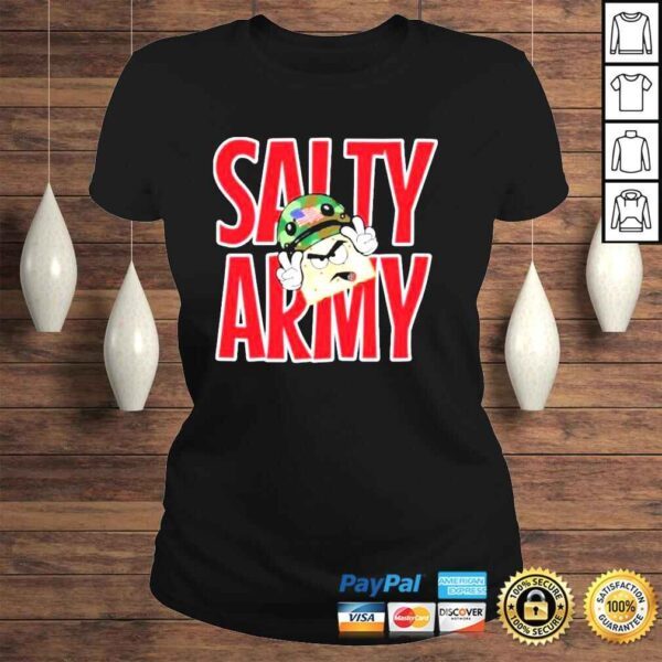 Salt Must Flow Store Salty Cracker Big Salty Army Shirt - Image 3