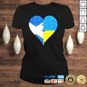 ClassicLadies Scottish Ukrainian Flag United Heart Jigsaw Puzzle Scotland Ukrain Shirt