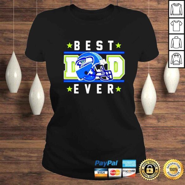 Seattle Seahawks Best Dad Ever Happy Fathers Day Stars shirt - Image 3