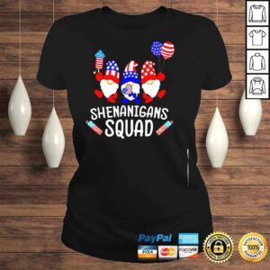 ClassicLadies Shenanigans squad 4th of july gnomes usa independence day shirt