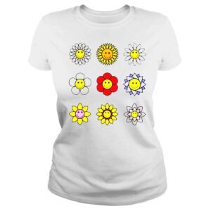 ClassicLadies Smiley face flower all good times shirt