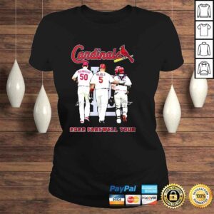 ClassicLadies St Louis Cardinals Adam Wainwright Albert Pujols and Yadier Molina 2022 farewell tour signatures tshirt