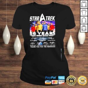 ClassicLadies Star Trek 55th anniversary 19662022 thank you for the memories shirt