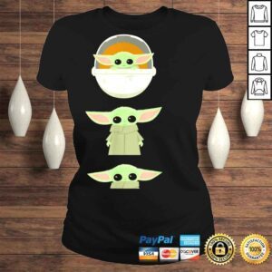 ClassicLadies Star Wars The Mandalorian The Child Cartoon Poses T Shirt