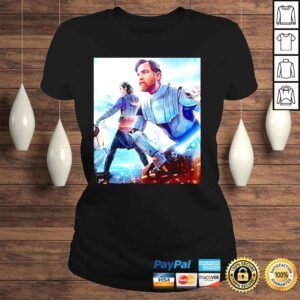 ClassicLadies Star wars obI wan kenobI fan art hold lightsaber shirt