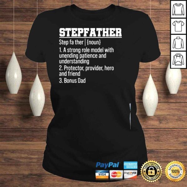 Stepfather noun definition fathers day stepdad fahter dad shirt - Image 3