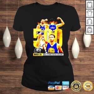 ClassicLadies Stephen Curry made 3s most in NBA playoff history shirt