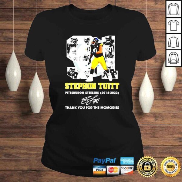 Stephon Tuitt Pittsburgh Steelers 20142022 thank you for the memories signature shirt - Image 3