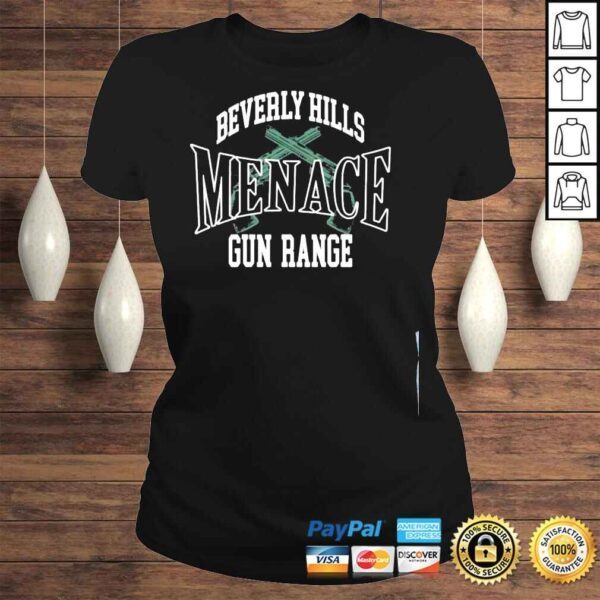 Steven menace beverly hills menace gun range shirt - Image 3