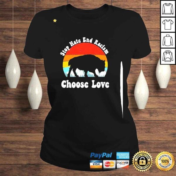 Stop hate end racism Choose Love Buffalo Bills vintage shirt - Image 3