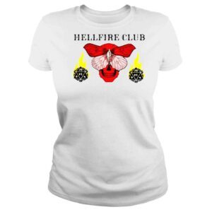 ClassicLadies Stranger Things Hellfire Club Red Skull Butterfly shirt