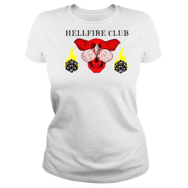 Stranger Things Hellfire Club Red Skull Butterfly shirt - Image 3