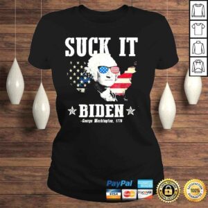 ClassicLadies Suck it Biden 4th of july george Washington 1776 shirt