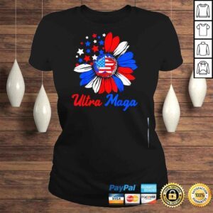 ClassicLadies Sunflower American flag we the people ultra maga patriotic shirt