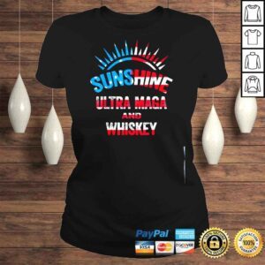 ClassicLadies Sunshine ultra maga whiskey lover us flag shirt