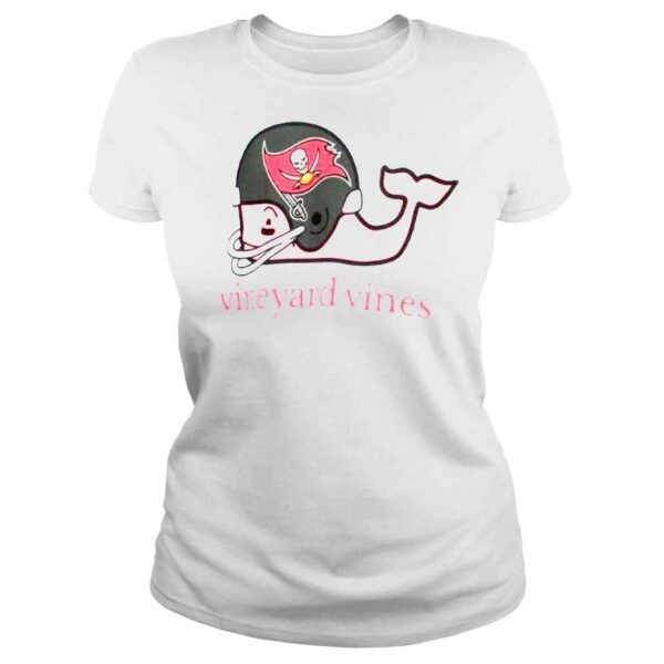 Tampa Bay Buccaneers Vineyard Vines Youth Whale Helmet Pocket White Shirt - Image 3