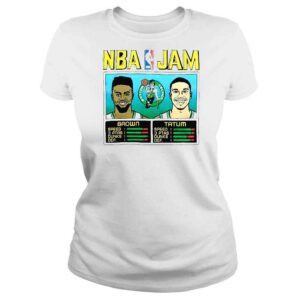 ClassicLadies Taylor Snow NBA Jam Celtics Brown And Tatum Shirt